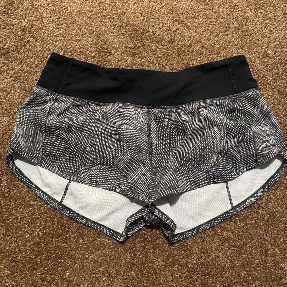 lululemon athletica Black and Gray Athletic Shorts